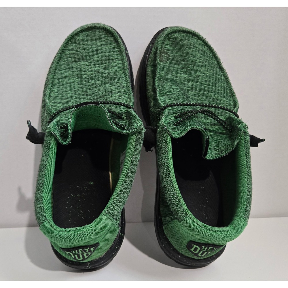 Hey Dude Wally Sport Knit Green Marl Slip On Shoes Mens 8 40536-315